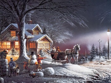Para niños Painting - Terry Redlin El país de las maravillas invernales niños